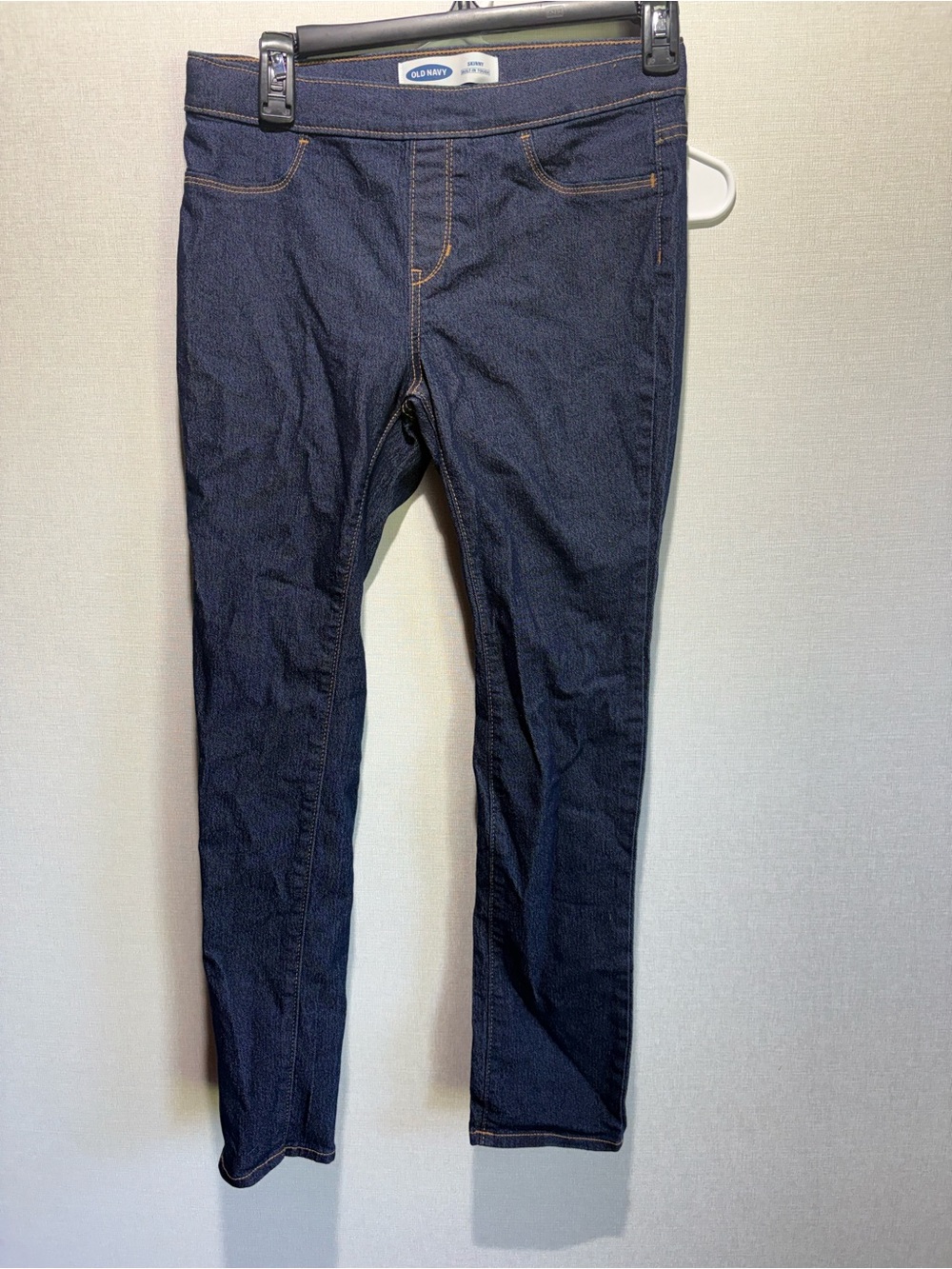 Old Navy Skinny Jeggings in Dark Indigo with Contrast Topstitching